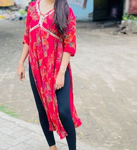 Floral Print Kurta