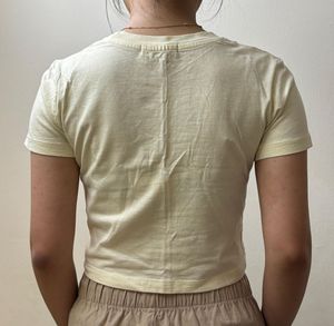 Pastel Yellow Crop top