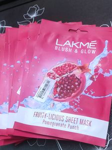 Pack Of 10 Lakme Blush &amp; Glow Sheet Mask