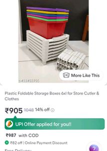 Foldable Storage Boxes - 6 Large Units!
