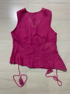 Pink Sleeveless Top