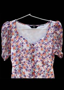 MAX Floral Button-Down Midi Dress