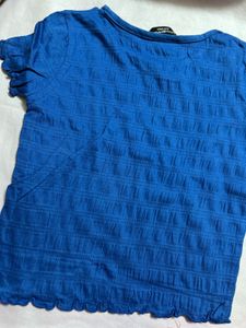 Combo Of Textured Ruffle Tee
