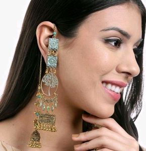 Golden Big Latkan Earrings 🌸💕