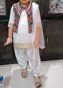 White Patyala Dress Without Jacket