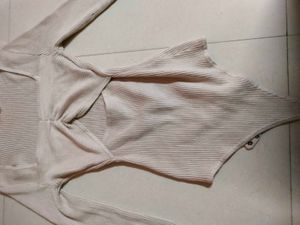 Ribbed Knit Cutout Mini Dress