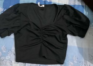 Women's Black Crop Top