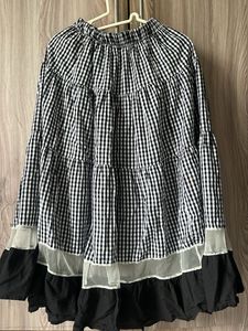 Gingham Long Skirt