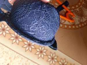 Dark Blue Net Push Up Bra