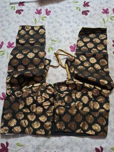Black & Gold Brocade Blouse
