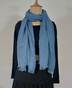 AND by Anita Dongre Blue Thread Embroidery Stole