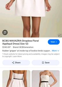 3638. Cream Strapless Mini Dress