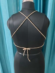 Golden Satin Bralette Top