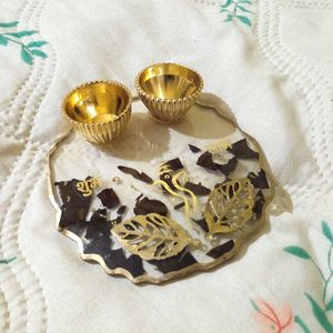 Resin Pooja Shubh Labh Ganesh Ji Thali