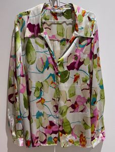 Zara Floral Print Button-Down Shirt