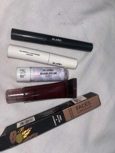 Eyeliner,  Mascara, gloss, concealer, lip bal