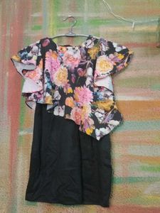 Floral Fitted Layered Dress