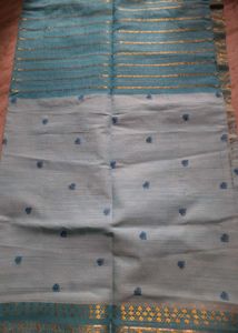 Light Blue Handloom Tant Benarasi Saree