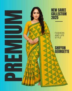 Elegant Saree Collection Chiffon Multi color