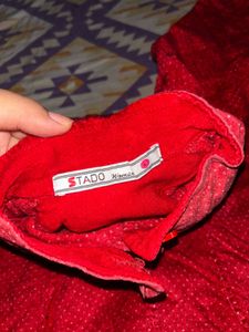 Red Button-Down Jacket Coat