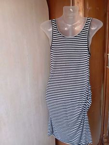 Striped Bodycon Midi Dress