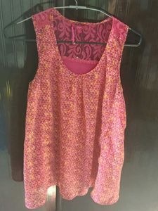 Pink Floral Tank Top