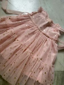 Pink &amp; Gold Star Tulle Dress