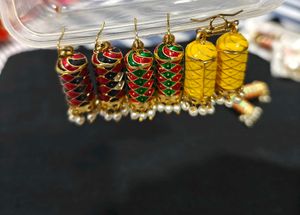 Jaipuri Long Earrings 1 Pair