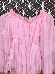 Pink Tulle Top