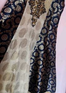 Elegant Blue &amp; Gold Kurta