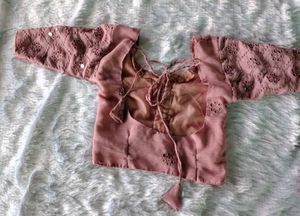 Rose colour saree