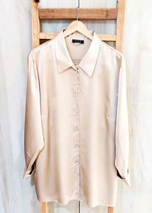 Beige Colour Satin Shirt Bust Size-52