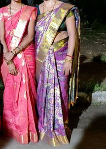 South Indian Kanchipuram Semi Silk Pattu Saree
