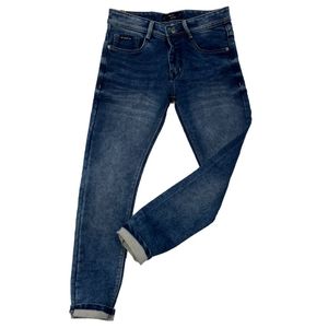 Classic Blue Washed Slim-Fit Jeans for Men Size 30