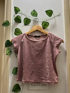 Koren Shimery Velvety Crop Top