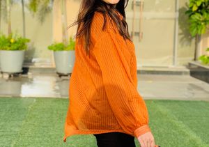 Oversized Orange Shirt