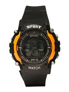 Sport Digital Watch - Black/Orange