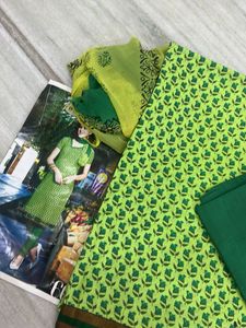 Green Dress Material