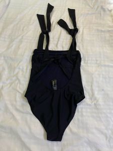 Mango Black Tie-Strap Bodysuit Bust 32-34