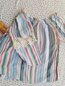 Striped Off-Shoulder Top