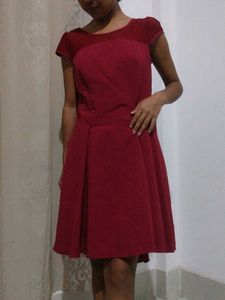 Red Fit and Flare Dress