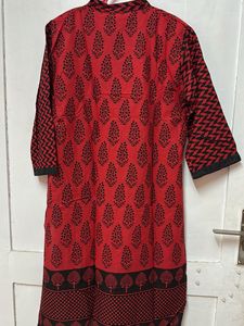 Rajasthani Printed Red Kurti