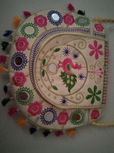 Handwork Embroidery Pattern Stone Work Handbag