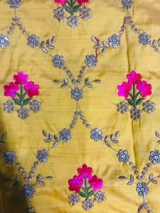 Yellow &amp; Grey Embroidered Kurti 🌻