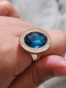 Shein Rose Gold Bluestone Ring