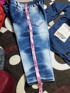 baby boy Denim Shirt &amp; Jeans Set