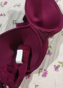 Burgundy Floral Bra