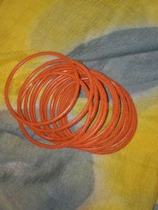Orange Glitter Bangles