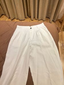 White Wide Leg Pants