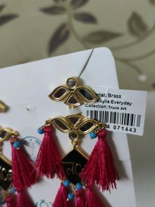 Voylla Long Tassel Earrings Truck Art Halcut